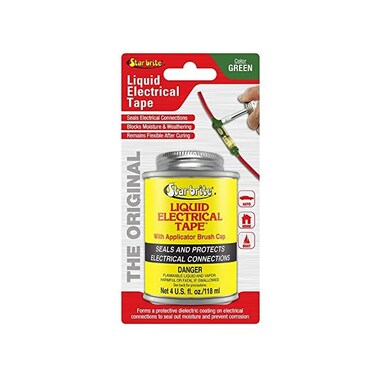 STAR BRITE Liquid Electrical Tape with Applicator Brush Cap Green 4 OZ. (084106B)