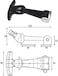 Mudder 2 Packs Elastic Stainless Steel Rubber Hood Catch Flexible T-Handle Hasp Rubber Flexible Draw Latches with Brackets for Tool Box, Vehicle Engine, Hood