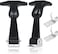 Mudder 2 Packs Elastic Stainless Steel Rubber Hood Catch Flexible T-Handle Hasp Rubber Flexible Draw Latches with Brackets for Tool Box, Vehicle Engine, Hood