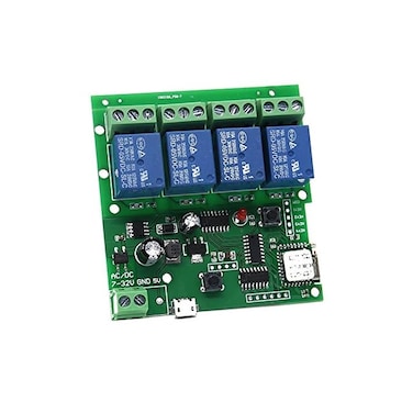 MHCOZY 4 Channel WIFI Momentary Inching Relay Self-lock Switch ModuleDIY WIFI Garage Door Controller (5-32V)