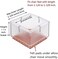 Gutapo Silicone Furniture Chair Leg Caps Pads Floor Protectors with Felt Square L: 1-1/4" W: 1-1/4" Transparent EC