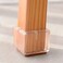 Gutapo Silicone Furniture Chair Leg Caps Pads Floor Protectors with Felt Square L: 1-1/4" W: 1-1/4" Transparent EC
