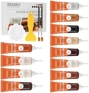 SEISSO Wood Restoration Kit, Wood Repair, Furniture Touch Up Pen, Scratch Repair, Laminate Parquet Repair Kit