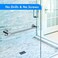 BOPAI 24 inch Vacuum Suction Cup Towel Bar,Removeable Shower Mat Rod Shower Door Adhesive Towel Bar Suction Towel Rack,Premium Chrome