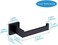TASTOS N5V8 Short Style-Square Booth Black Paper Towel Holder, Acrylic