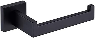 TASTOS N5V8 Short Style-Square Booth Black Paper Towel Holder, Acrylic