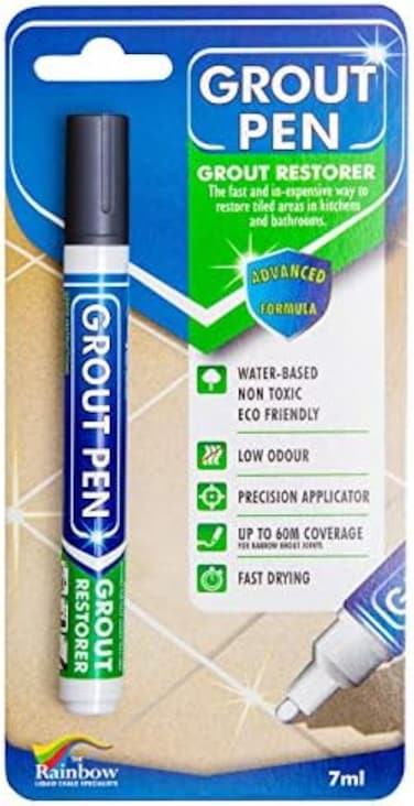 Rainbow Chalk Markers Limited Grout Pen For restoring tile grout. Dark Grey 5mm wide nib