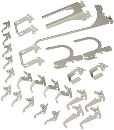 Wall Control KT-200-DLX W Slotted Storage Panel Deluxe Hook Assortment, White