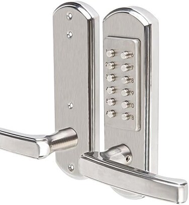 MegaFlint Mechanical Keyless Door Lock Combination Digital Code Keypad Security Entry Stainless Steel 304 Not Deadbolt (Only for The Left Handed Opens Inward) &hellip; (Right Handle)