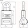 ShurLok SL-200W 4 Dial Numbered Key Storage Combination Lock Box, Black