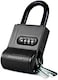 ShurLok SL-200W 4 Dial Numbered Key Storage Combination Lock Box, Black