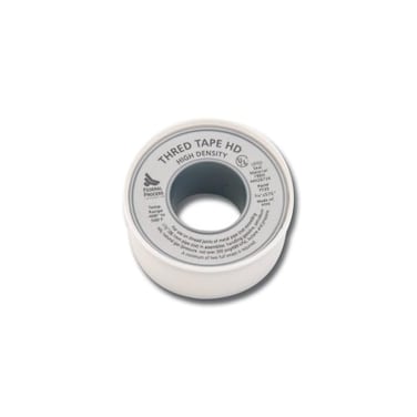 GASOILA White PTFE High Density Thred Tape Roll, -400 to 500 Degree F Performance Temperature, 3.9 mil Thick, 260" Length, 1/4" Width
