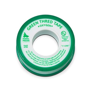 GASOILA Thread Tape GT90 Green Thred Tape 1/2" x 260" Roll