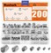Rustark 200 Pcs Wire Thread Inserts kit 304 Stainless Steel Metric M3 M4 M5 M6 M8 M10 M12 Helicoil Kit Wire Screw Sleeve Thread Repair Kit
