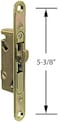 FPL #3-45-S Sliding Glass Door Replacement Mortise Lock with Adapter Plate 5-3/8&acirc;&euro; Screw Holes 45 Degree Keyway- YZD Plating