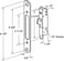 FPL #3-45-S Sliding Glass Door Replacement Mortise Lock with Adapter Plate 5-3/8&acirc;&euro; Screw Holes 45 Degree Keyway- YZD Plating
