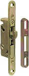 FPL #3-45-S Sliding Glass Door Replacement Mortise Lock with Adapter Plate 5-3/8&acirc;&euro; Screw Holes 45 Degree Keyway- YZD Plating