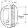 CRL Sliding Patio Door Handle Set for Milgard, White