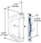 CRL Sliding Patio Door Handle Set for Milgard, White