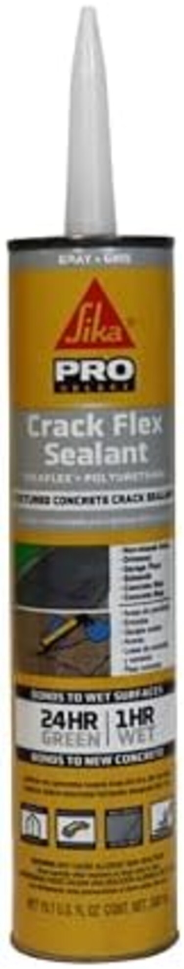 سيكا مانع تسرب فليكس كراك فليكس من فليكس، رمادي، عالي الاداء، مانع للتسرب من البولي يوريثين، ذاتي التسوية، مانع للتسرب لاغلاق الشقوق الافقية، 10.1 اونصة سائلة