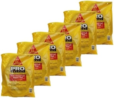 SIKA Backer Rod, Gray, Polyethylene Foam, Closed Cell Used to Partially Fill deep Cracks or Joints Before applying sealant, 3/4" Diameter x 20' Long