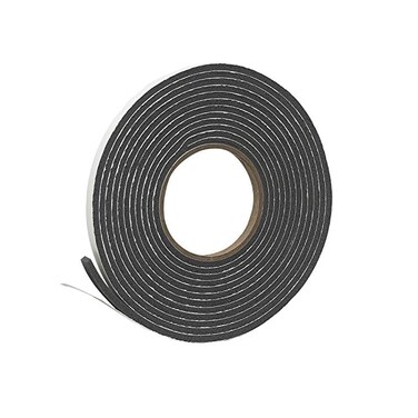 Frost King V212GH Vinyl Foam Self-Stick Tape, Moderate Compression, 3/8" Wide x 3/16" Tall x 17 ft. Long, Charcoal