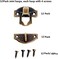 Dophee 12pcs Antique Brass Decorative Hasp Jewelry Wooden Box Hasp Latch Lock with Screws
