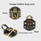 Dophee 12pcs Antique Brass Decorative Hasp Jewelry Wooden Box Hasp Latch Lock with Screws