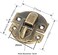 Dophee 12pcs Antique Brass Decorative Hasp Jewelry Wooden Box Hasp Latch Lock with Screws