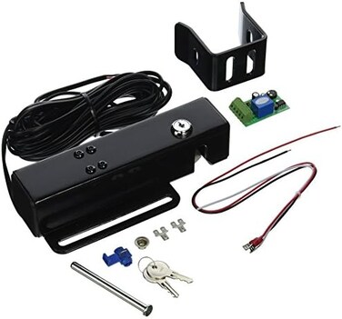 Mighty Mule Automatic Gate Lock (FM143) for Automatic Gate Openers, Black