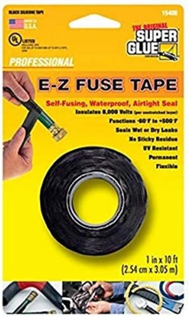 Super Glue The Original 15408 E-Z Fuse Tape, black, 1 inches width x 10 feet length