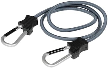 Keeper 06158 48" Super Duty Bungee Cord with Carabiner Hook, Black Blacks