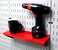 Wall Control Shelf 4in Deep Pegboard Shelf Assembly Pegboard and Slotted Tool Board &ndash; Red