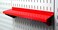 Wall Control Shelf 4in Deep Pegboard Shelf Assembly Pegboard and Slotted Tool Board &ndash; Red