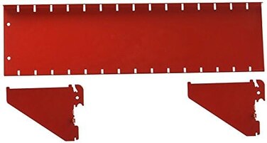 Wall Control Shelf 4in Deep Pegboard Shelf Assembly Pegboard and Slotted Tool Board &ndash; Red