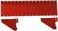 Wall Control Shelf 4in Deep Pegboard Shelf Assembly Pegboard and Slotted Tool Board &ndash; Red