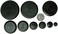 Caplugs 50 Piece Flush Mount Black Hole Plug Assortment for Auto Body and Sheet Metal