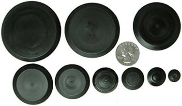 Caplugs 50 Piece Flush Mount Black Hole Plug Assortment for Auto Body and Sheet Metal