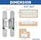 TamBee Invisible Hinge Hidden Door Hinges for Secret Door Concealed Door Hinge Outswing Hidden Door Hinges for Secret Doors 3 Way Adjustable Butt Hinge 7inch 2PCs