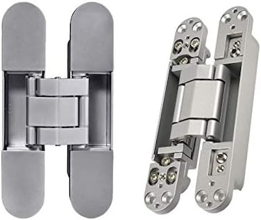 TamBee Invisible Hinge Hidden Door Hinges for Secret Door Concealed Door Hinge Outswing Hidden Door Hinges for Secret Doors 3 Way Adjustable Butt Hinge 7inch 2PCs