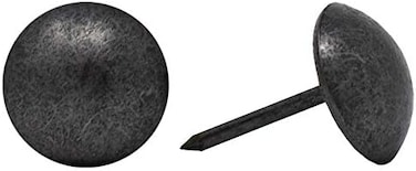 ComfortStyle Premium Grade Upholstery Tacks, Nailhead Decorative Trim for Furniture, 7/16-inch Diameter Small Black