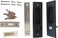 CCJH Invisible Door Locks Handle with Keys for Sliding Barn Wooden Door Furniture Hardware (Black)