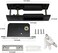CCJH Invisible Door Locks Handle with Keys for Sliding Barn Wooden Door Furniture Hardware (Black)