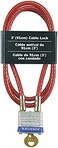 Master Lock 719D Steel Cable with Integrated Outdoor Padlock with Key, 1 Pack