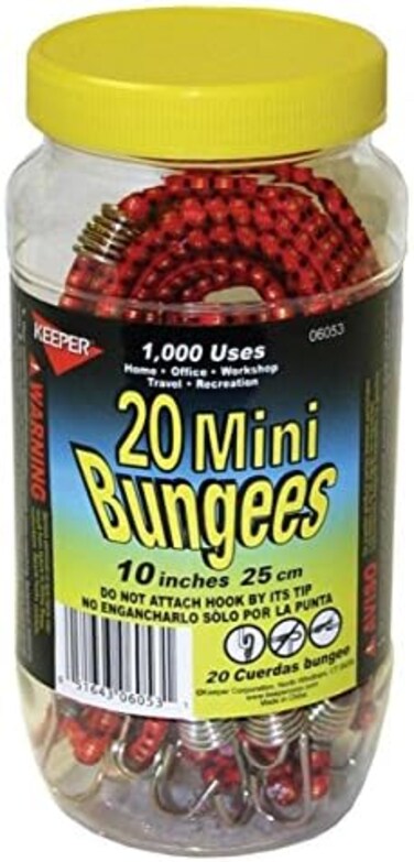 Keeper Corporation 06053-10 Mini Bungee Cord Jar, 20 Count (1 Pack)