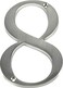 Hillman Distinctions by Hillman 843328 4-Inch Brushed Nickel Flush-Mount House Number 8