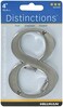Hillman Distinctions by Hillman 843328 4-Inch Brushed Nickel Flush-Mount House Number 8