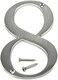 Hillman Distinctions by Hillman 843328 4-Inch Brushed Nickel Flush-Mount House Number 8