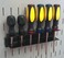 Wall Control Pegboard Screwdriver Holder Bracket Slotted Metal Pegboard Accessory Pegboard and Slotted Tool Board &ndash; Black