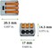 WAGO 222-413 LEVER-NUTS 3 Conductor Compact Connectors